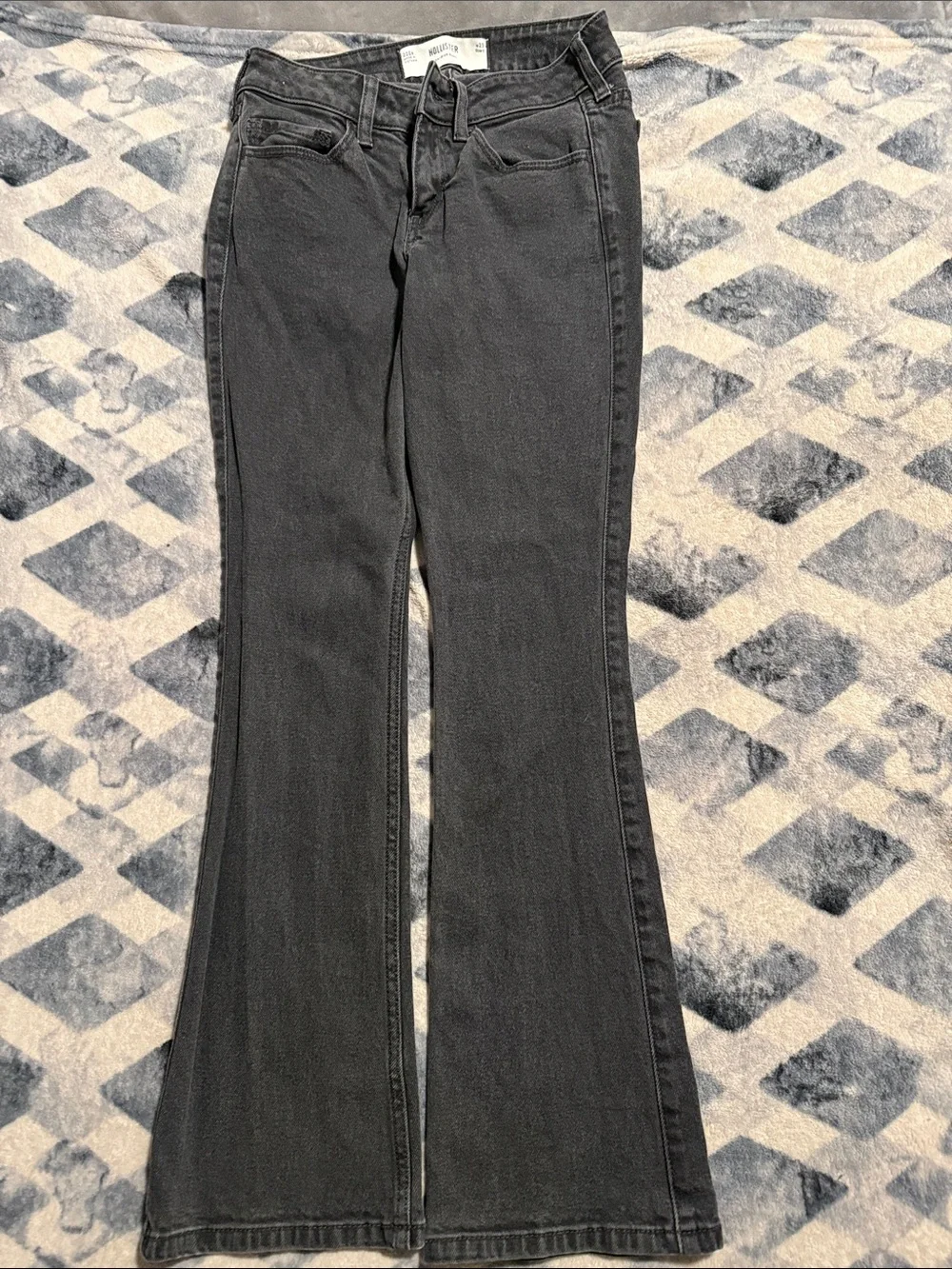 Hollister Black Flare Jeans - High-Rise Wide Leg kit girl woman - Picture 1 of 6